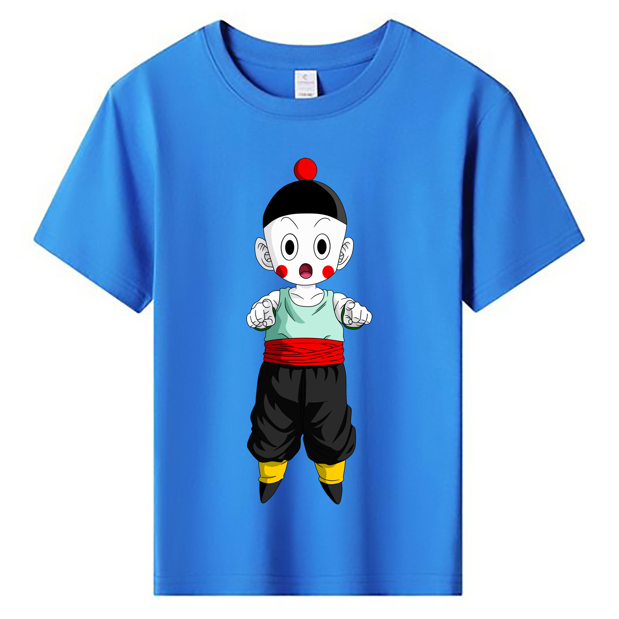（画像用） ドラゴンボール 餃子（チャオズ）DRAGON BALL Chaoz 綿100％キッズTシャツ（フロントプリント）